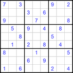 Судоку 9х9 #539 очень трудный