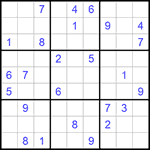 Судоку 9х9 #540 очень трудный