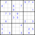 Судоку 9х9 #543 очень трудный