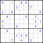 Судоку 9х9 #544 очень трудный