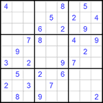 Судоку 9х9 #546 очень трудный