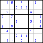 Судоку 9х9 #547 очень трудный