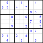 Судоку 9х9 #548 очень трудный