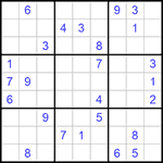 Судоку 9х9 #549 очень трудный