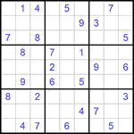 Судоку 9х9 #550 очень трудный