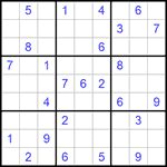 Судоку 9х9 #551 очень трудный