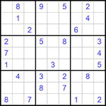 Судоку 9х9 #552 очень трудный