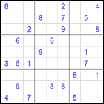 Судоку 9х9 #553 очень трудный