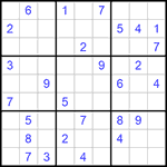 Судоку 9х9 #555 очень трудный