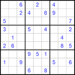 Судоку 9х9 #557 очень трудный