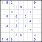 Судоку 9х9 #558 очень трудный