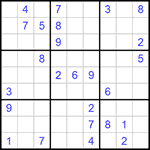 Судоку 9х9 #559 очень трудный