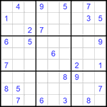 Судоку 9х9 #562 очень трудный