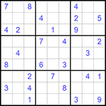 Судоку 9х9 #565 очень трудный