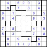 Судоку-пазл 9х9 #151 легкий
