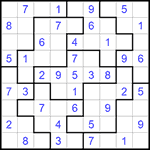 Судоку-пазл 9х9 #154 легкий