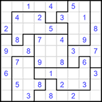 Судоку-пазл 9х9 #136 средний