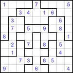 Судоку-пазл 9х9 #138 средний