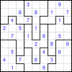 Судоку-пазл 9х9 #139 средний