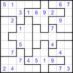 Судоку-пазл 9х9 #142 средний