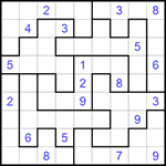Судоку-пазл 9х9 #136 трудный
