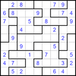 Судоку-пазл 9х9 #138 трудный