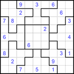 Судоку-пазл 9х9 #139 трудный