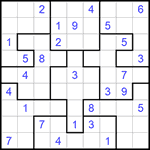 Судоку-пазл 9х9 #140 трудный