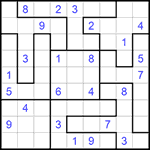 Судоку-пазл 9х9 #142 трудный