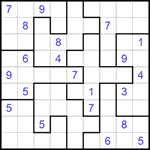 Судоку-пазл 9х9 #143 трудный