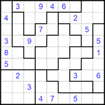 Судоку-пазл 9х9 #136 очень трудный