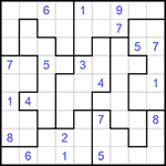 Судоку-пазл 9х9 #141 очень трудный