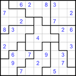 Судоку-пазл 9х9 #142 очень трудный