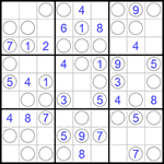 Судоку “Чет-нечет” 9х9 #88 легкий