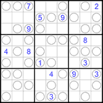 Судоку “Чет-нечет” 9х9 #71 очень трудный