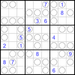 Судоку “Чет-нечет” 9х9 #74 очень трудный