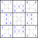 Судоку Х 9х9 #178 легкий