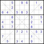 Судоку Х 9х9 #180 легкий