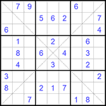 Судоку Х 9х9 #149 средний