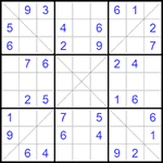 Судоку Х 9х9 #150 средний