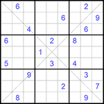 Судоку Х 9х9 #152 средний