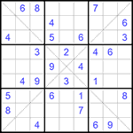 Судоку Х 9х9 #153 средний