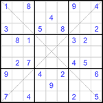 Судоку Х 9х9 #154 средний