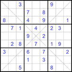 Судоку Х 9х9 #155 средний