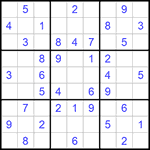Судоку 9х9 #602 легкий