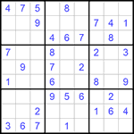 Судоку 9х9 #624 легкий