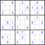 Судоку 9х9 #626 легкий