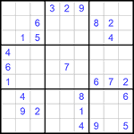 Судоку 9х9 #571 трудный