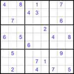 Судоку 9х9 #572 трудный