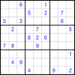 Судоку 9х9 #573 трудный